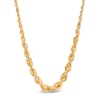 Thumbnail Image 0 of Adjustable Diamond-Cut Graduated Rope Chain Necklace in Hollow 14K Gold - 18"