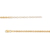 Thumbnail Image 2 of Adjustable Diamond-Cut Graduated Rope Chain Necklace in Hollow 14K Gold - 18"