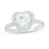 Thumbnail Image 0 of Vera Wang Love Collection 1-1/2 CT. T.W. Certified Heart-Shaped Diamond Frame Engagement Ring in 14K White Gold (I/SI2)