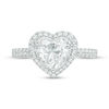 Thumbnail Image 3 of Vera Wang Love Collection 1-1/2 CT. T.W. Certified Heart-Shaped Diamond Frame Engagement Ring in 14K White Gold (I/SI2)