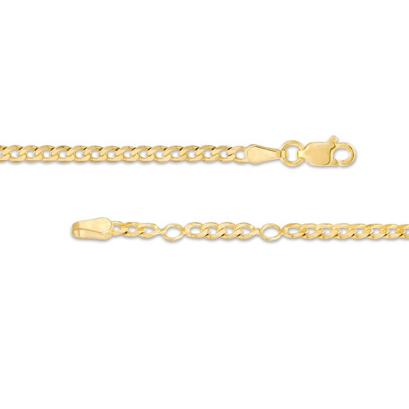 Main Image 3 of "MOM" Curb Chain Bracelet in 14K Gold - 7.25"