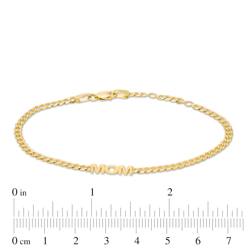 14K Block Monogram Bracelet 14K Yellow Gold