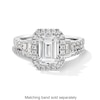 Thumbnail Image 4 of Vera Wang Love Collection 2-3/4 CT. T.W. Certified Emerald-Cut Diamond Frame Engagement Ring in 14K White Gold (I/SI2)