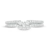 Thumbnail Image 3 of Vera Wang Love Collection 3/8 CT. T.W. Diamond Contour Two Piece Anniversary Band Set in 14K White Gold