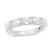Thumbnail Image 1 of Vera Wang Love Collection 1-1/2 CT. T.W. Certified Oval Diamond Five Stone Anniversary Band in 14K White Gold (I/SI2)