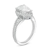 Thumbnail Image 2 of Vera Wang Love Collection 2-1/2 CT. T.W. Certified Pear-Shaped Diamond Frame Engagement Ring in 14K White Gold (I/SI2)