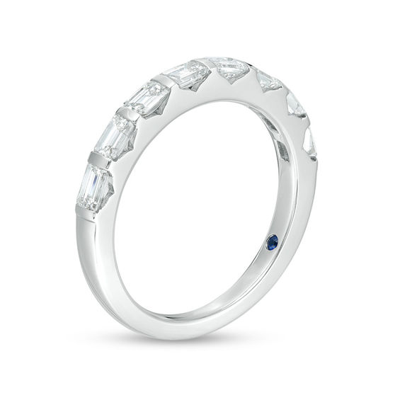 Vera Wang Love Collection 3/4 CT. T.w. Certified Emerald-Cut Diamond Band in 14K White Gold (I/Si2)