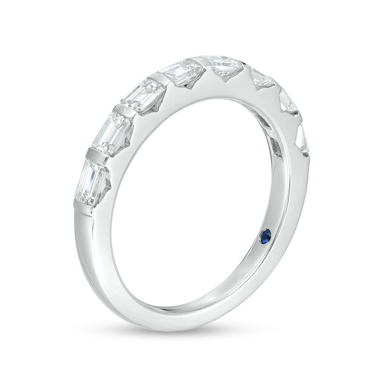 Main Image 2 of Vera Wang Love Collection 3/4 CT. T.W. Certified Emerald-Cut Diamond Band in 14K White Gold (I/SI2)