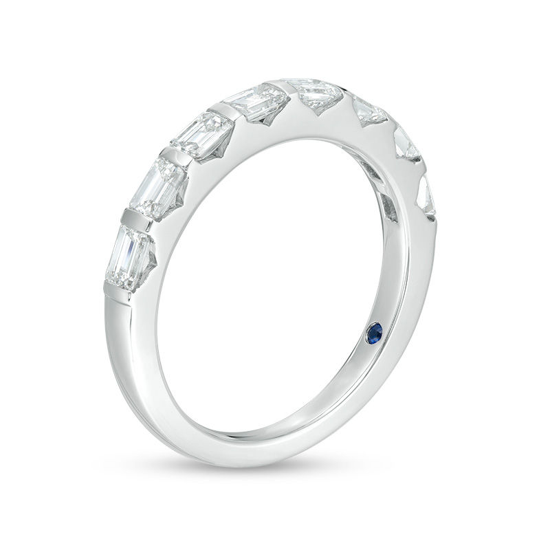 Vera Wang Love Collection 3/4 CT. T.W. Certified Emerald-Cut Diamond Band in 14K White Gold (I/SI2)