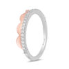 Thumbnail Image 2 of Enchanted Disney Ariel 1/8 CT. T.W. Diamond Scalloped Wedding Band in 14K Two-Tone Gold