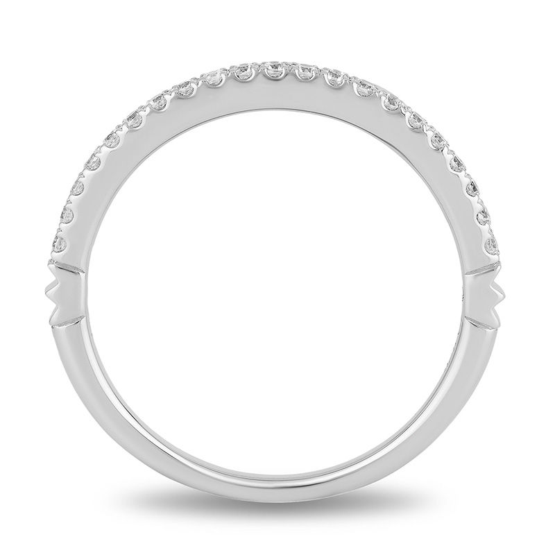 Main Image 3 of Enchanted Disney Ariel 1/8 CT. T.W. Diamond Scalloped Wedding Band in 14K Two-Tone Gold