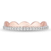 Thumbnail Image 4 of Enchanted Disney Ariel 1/8 CT. T.W. Diamond Scalloped Wedding Band in 14K Two-Tone Gold