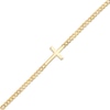 Thumbnail Image 1 of Sideways Cross Curb Chain Bracelet in 14K Gold - 7.25"