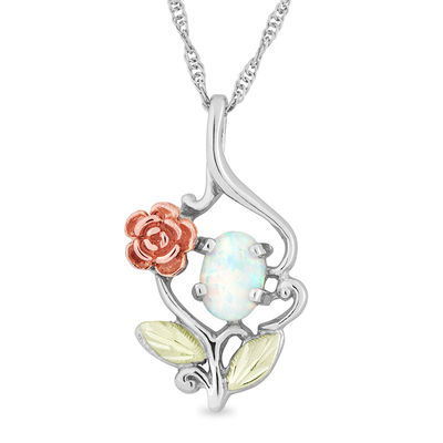 Black Hills Gold Oval Lab-Created Opal 