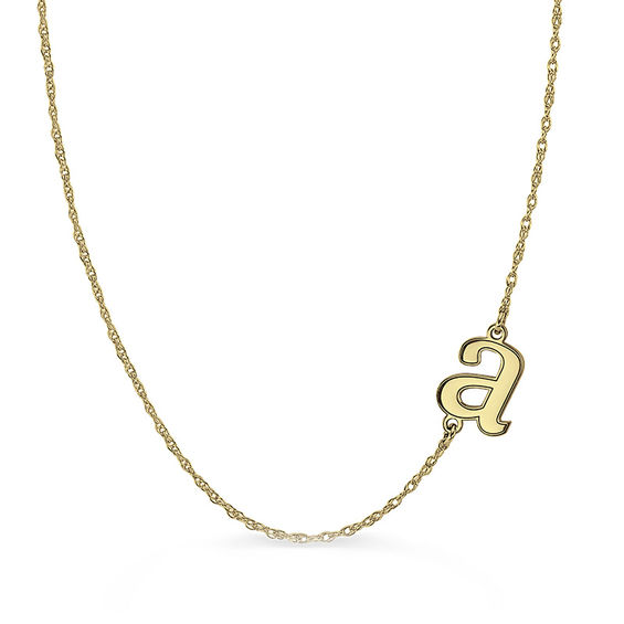 Offset Lowercase Initial Necklace (1 Initial)