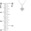 Thumbnail Image 2 of 1/4 CT. Certified Princess-Cut Diamond Solitaire Pendant in 14K White Gold (I/VS2)