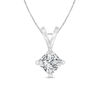 Thumbnail Image 1 of 1/2 CT. Certified Princess-Cut Diamond Solitaire Pendant in 14K White Gold (I/SI2)