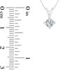 Thumbnail Image 2 of 1/2 CT. Certified Princess-Cut Diamond Solitaire Pendant in 14K White Gold (I/SI2)