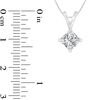 Thumbnail Image 2 of 1 CT. Certified Princess-Cut Diamond Solitaire Pendant in 14K White Gold (I/SI2)