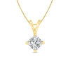 Thumbnail Image 1 of 1/4 CT. Certified Princess-Cut Diamond Solitaire Pendant in 14K Gold (I/VS2)