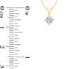 Thumbnail Image 2 of 1/4 CT. Certified Princess-Cut Diamond Solitaire Pendant in 14K Gold (I/VS2)