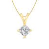 Thumbnail Image 1 of 3/4 CT. Certified Princess-Cut Diamond Solitaire Pendant in 14K Gold (I/SI2)