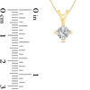 Thumbnail Image 2 of 3/4 CT. Certified Princess-Cut Diamond Solitaire Pendant in 14K Gold (I/SI2)