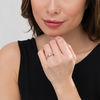 Thumbnail Image 2 of 1/4 CT. T.W. Diamond Celtic Knots Split Shank Engagement Ring in 10K Rose Gold
