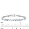 Thumbnail Image 4 of Oval Aquamarine Line Bracelet in Sterling Silver