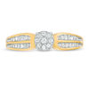 Thumbnail Image 4 of 1/4 CT. T.W. Composite Diamond Rounded Shank Ring in 10K Two-Tone Gold