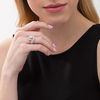 Thumbnail Image 1 of 1 CT. T.W. Diamond Frame Swirl Bypass Ring in 10K White Gold