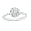 Thumbnail Image 1 of 1/4 CT. T.W. Baguette and Round Diamond Double Frame Ring in 10K White Gold
