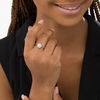 Thumbnail Image 2 of 1/4 CT. T.W. Baguette and Round Diamond Double Frame Ring in 10K White Gold
