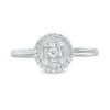Thumbnail Image 4 of 1/4 CT. T.W. Baguette and Round Diamond Double Frame Ring in 10K White Gold