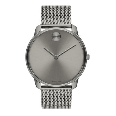 Men S Movado Bold Grey Ip Mesh Watch With Grey Dial Model