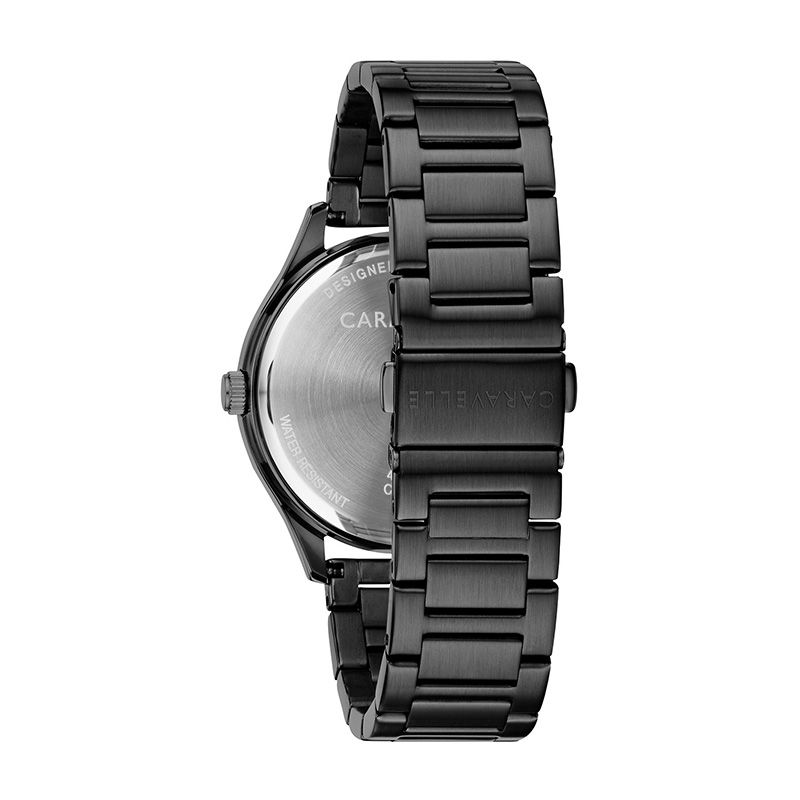 Main Image 2 of Men's Caravelle by Bulova Black IP Watch with Blue Dial (Model: 45C116)