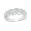 Thumbnail Image 0 of 1/15 CT. T.W. Diamond Braid Vintage-Style Ring in 10K White Gold