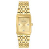 Thumbnail Image 0 of Ladies' Bulova Futuro Quadra Diamond Accent Gold-Tone Watch with Rectangular Champagne Dial (Model: 97P140)