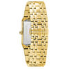 Men's Bulova Futuro Quadra Diamond Accent Gold-Tone Watch with Rectangular Champagne Dial (Model: 97D120)