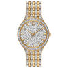 Thumbnail Image 0 of Ladies' Bulova Phantom Crystal Accent Gold-Tone Watch with Silver-Tone Dial (Model: 98L263)