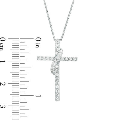 Sash Pendant in 10K White Gold 