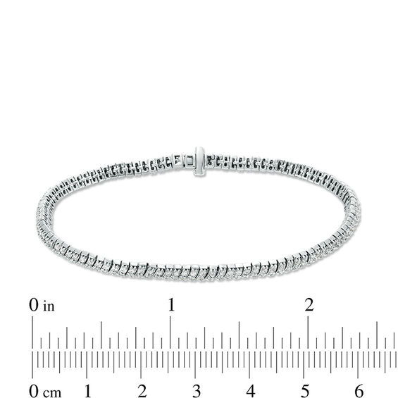 2 CT. T.w. Diamond Tennis Bracelet in 10K White Gold