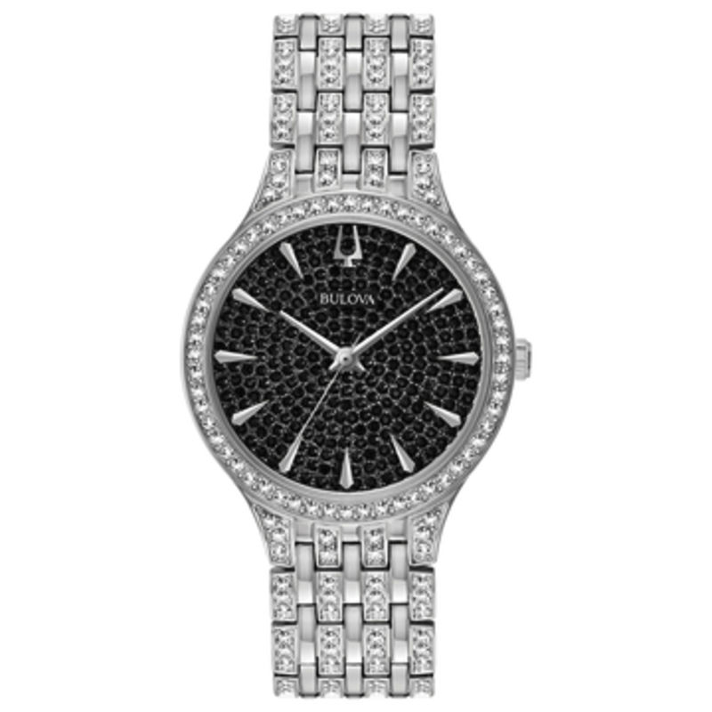 Main Image 1 of Ladies' Bulova Phantom Crystal Accent Watch with Black Dial (Model: 96L273)