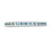 Thumbnail Image 4 of 1/8 CT. T.W. Enhanced Blue Diamond Anniversary Band in 14K White Gold