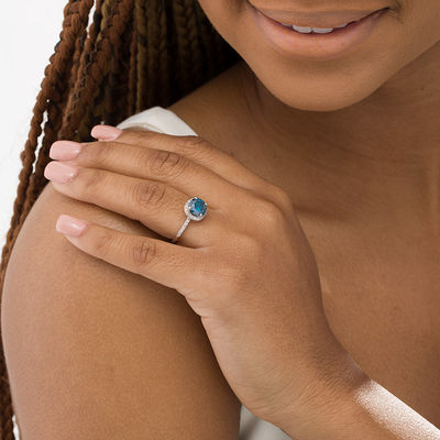 Zales shop blue ring