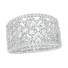 Thumbnail Image 1 of 1-1/2 CT. T.W. Diamond Clover Ring in 10K White Gold