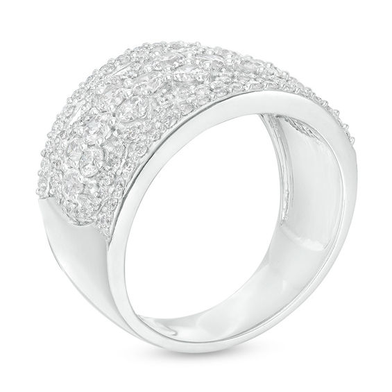 1-1/2 CT. T.w. Diamond Clover Ring in 10K White Gold