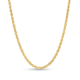 3.85mm Diamond-Cut Glitter Rope Chain Necklace in 10K Gold - 20&quot;