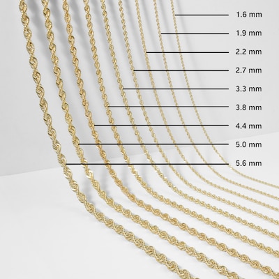 Mm Average Price For 10k Gold Chain Glitter Rope Chain Necklace In