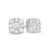 Thumbnail Image 1 of 1/4 CT. T.W. Multi-Diamond Cushion Frame Stud Earrings in 10K White Gold